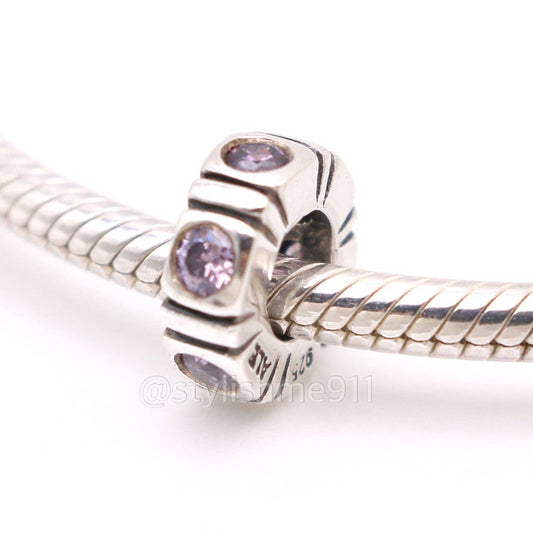 Authentic PANDORA Trinity Purple CZ Northern Light Spacer