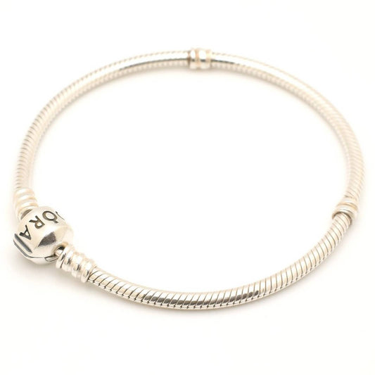 Authentic PANDORA Moments Barrel Clasp Charm Bracelet - 590702HV