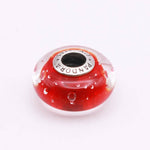 Authentic PANDORA Red Effervescence Glass Murano Charm