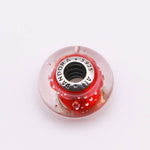 Authentic PANDORA Red Effervescence Glass Murano Charm