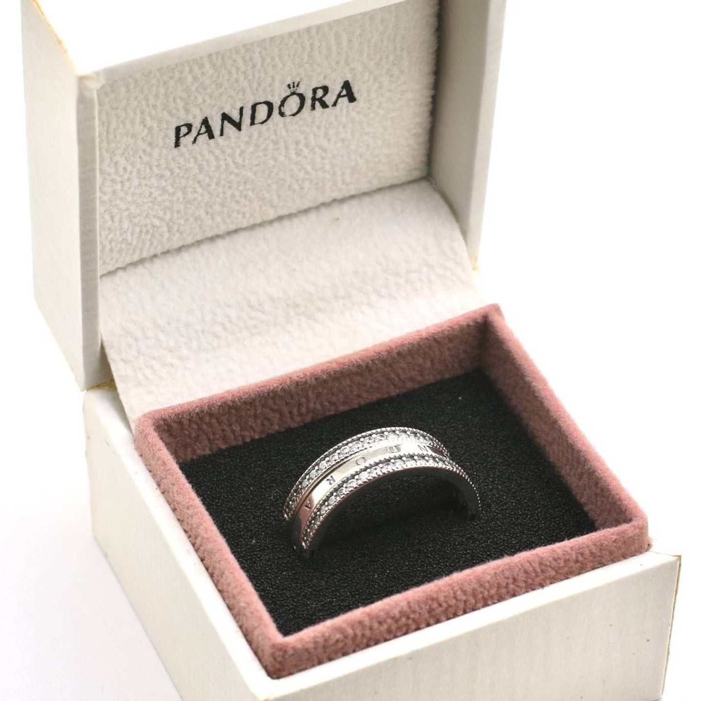 Authentic PANDORA Flipping Hearts of Pandora Ring - 197404CZ