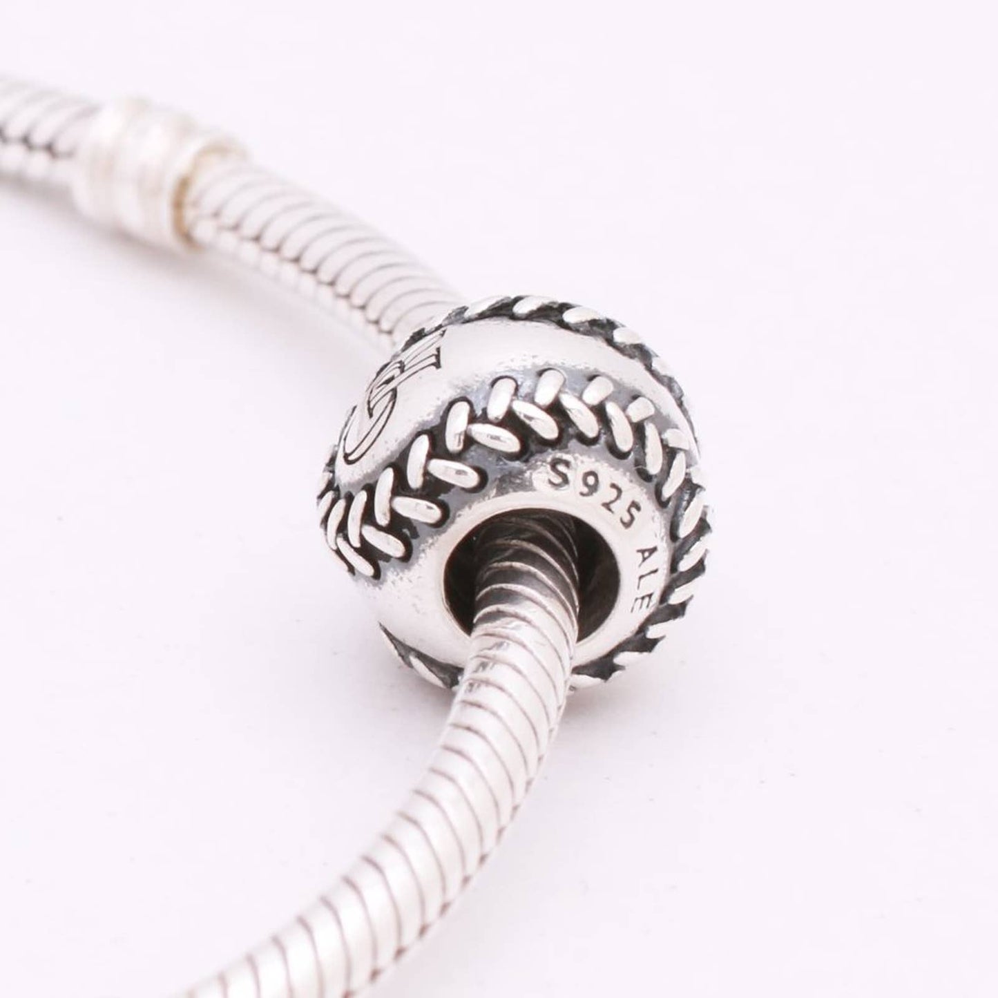 Authentic PANDORA Colorado Rockies Engraved Baseball Charm - USB790969-G009