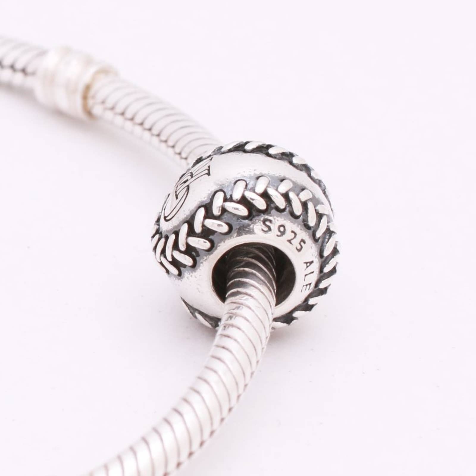 Authentic PANDORA Colorado Rockies Engraved Baseball Charm - USB790969-G009