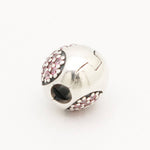 One Authentic PANDORA Love of My Life Clip with Salmon Zirconia - 791053CZS