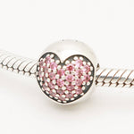 One Authentic PANDORA Love of My Life Clip with Salmon Zirconia - 791053CZS