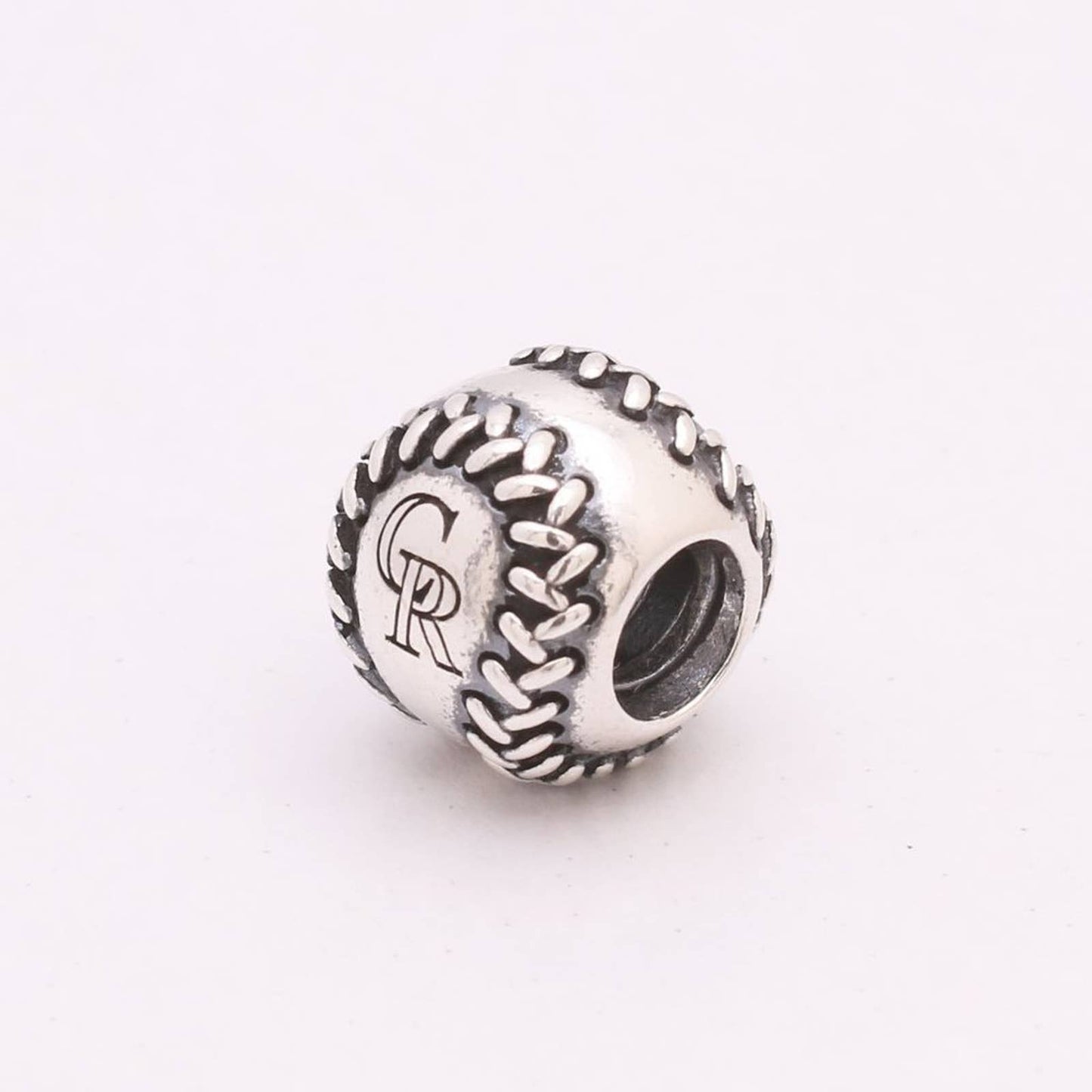 Authentic PANDORA Colorado Rockies Engraved Baseball Charm - USB790969-G009